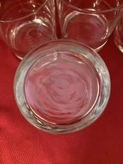 SET OF FOUR ETCHED» CLIPPER SHIP » OLD FASHIONED GLASSES EUC