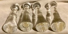 4 Clear HEISEY GLASS MUDDLERS Cocktail Mashers Vintage Barware 4 1/4 In.