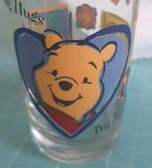 Disney Winnie the Pooh Glass, Jelly-Jar Glass, 4.5 inches tall, 3 inches wide
