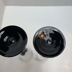 Colony? Crystal Fluted Champagne Glasses Black Stems Optic 10Amary» Tall Set /2