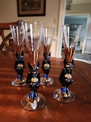 ORREFORS GUNNAR CYREN NOBEL BANQUIT AQUVIT SCHNAPPS GLASSES. 4