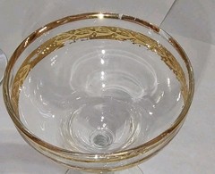 Libbey 22K Vtg Etched Gold-Trimmed Glass Goblets (31) Misc Designs/Style #3700-4