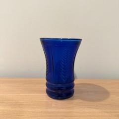 Maryland Glass Co. Feather 4.5″ Cobalt Blue Flat Water Tumbler