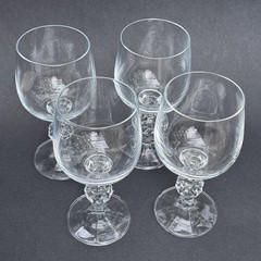 Bohemia Crystal Claudia Wine Goblets Set of 4 – Clear Ball Stem 5-3/4″ 8 oz