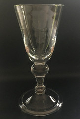 Foreign Advisory Crystal Colonial Williamsburg BALUSTER Water Goblet 7 1/4″ READ