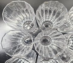 12 Dansk Oval Facette HIghball Set Vintage Clear Paneled Tumbler Bar Finland Lot