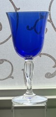 Set of 2 CRISTAL D’ARQUES-DURAND Casual Setting Sapphire 7.5″ Tall