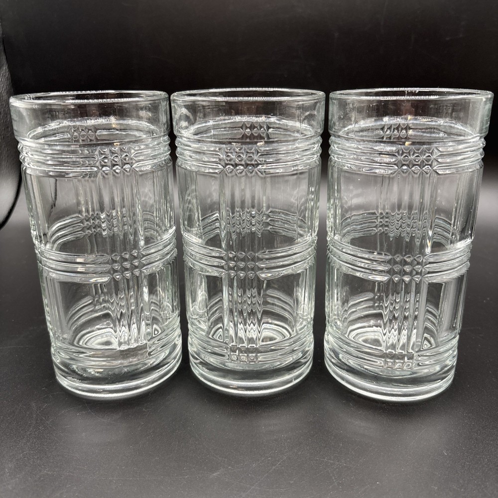 Tartan Manchester By Anchor Hocking Flat Iced Tea Glasses, Set Of 3