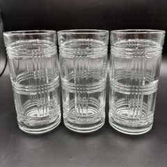 Tartan Manchester By Anchor Hocking Flat Iced Tea Glasses, Set Of 3