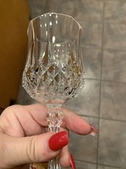Set Of 6 Chrystal Wine/Champage Glasses Pristine Condition.They Ring Like A Bell