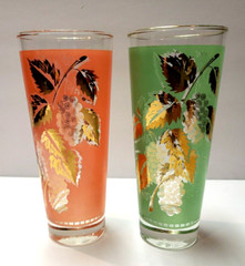MID-CENTURY MODERN COCTAIL/TOMCOLLINS GLASSES, Set of 2