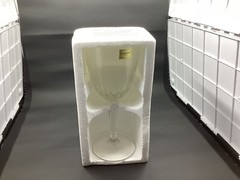 Set Of 2 80’s Elegant Vintage Luminarc USA Crystal Wine Glasses