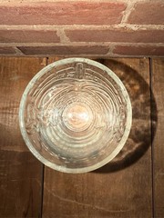 Libbey Clear Tiki Statue Tumbler Glass Hawaiian Cocktail Pint 20 oz Bar Drinks