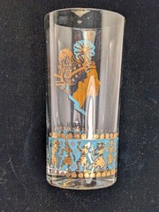 MCM Thai Design (Libbey or Atlas?) Highball Tumblers Set of 8 Some Gold Loss
