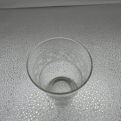 Very Unique Small Etched Glass 4 Inches Tall 2 Inches Wide