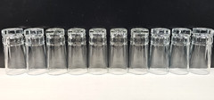 10 Libbey Squire Cooler Glasses Set Clear Vertical Cut Drink Tumbler Barware Lot