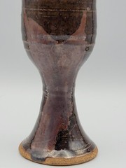 Studio Pottery Tenmoku Glaze Goblet Chalice