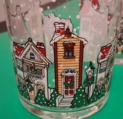 Vintage Luminarc D’Arques Dublin Christmas «Snowy Village» Glasses Set Of 3