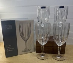 WATERFORD CRYSTAL MARQUIS OMEGA ICED BEVERAGE GLASSES #151727 Set Of 4 NIB
