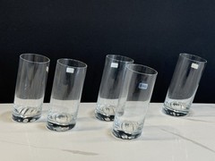 6 Schott Zwiesel Made In Germany 6” Leaning Tower Highball Glasses Barware NIB