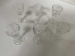 WATERFORD – LISMORE – 6 LIQUEUR/CORDIAL GLASSES – FREE SHIPPING