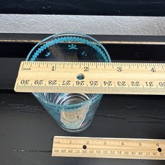 Vtg 4 CERA Persian Polo Riders Barware Turquoise Gold Highball Glasses MCM