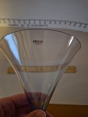 Kronos Blue Martini Glass Poland 8″ T Barware Replacement w/Original Tag