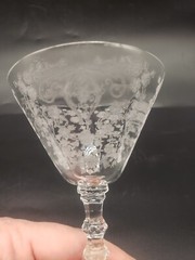 Vintage Cambridge Glass Co Diane Crystal Cocktail Goblet 3 Oz