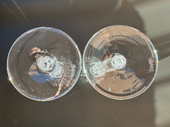 Gorgeous Pair of WATERFORD CRYSTAL Carina Fluted Champagne Glasses 8 1/2, MINT