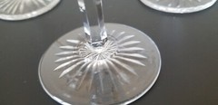 St Louis Crystal Wine Stems Tommy Pattern 5.5 inch Set of 3