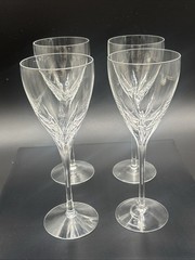 Vintage Lenox Firelight Crystal 8 5/8” Wine Glasses Goblets Set Of 4