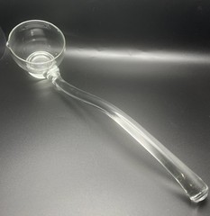 Punch Ladle Flat Bottom Footed Cup VINTAGE Punch Server 13” Glass Handle Dipper