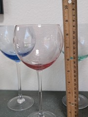 Vintage Lenox Butterfly Meadow Etched Balloon Goblets Set of 4 Different Colors