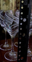 6) Durand Cristal D’ Arques CORDIAL Sherry Glass FARANDOLE Spiral Cut 5.5″ EXC.
