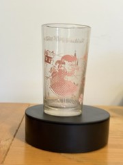 Wizard of Oz Dorothy Decorated Clear Glass Tumbler with Pink Graphics