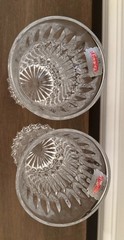 VTG 5.5” Fostoria Monarch Crystal Heavy Highball Glass Elegant Tumblers PAIR