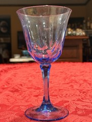 Stunning Vintage Avon Fostoria American Blue Goblets Set Of 10 Ex Cond 1980s