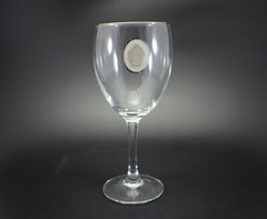 Wine Glass Pewter Kokopelli Emblem Silver Rim Southwest