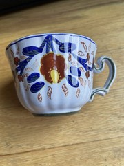 Tiffany & Co. Scalloped Edge Tea Cup Pottery Hand Painted In Italy