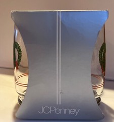 Christmas Wreath Glasses Jc Penny Seanson’s Greetings Set Of 4 NOS