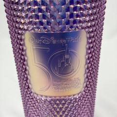 Starbucks Disney World 50th Anniversary Purple Studded Tumbler 24oz Cup New