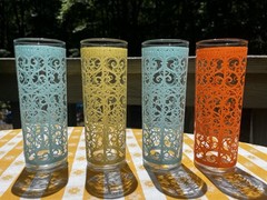 Vintage Mid Century Libbey Starlyte Glasses. Set of Four. Good Condition Rare