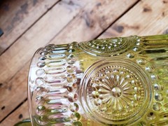 Set Of Two Vintage Inspired Green Embossed Glassed, The Pioneer Woman?