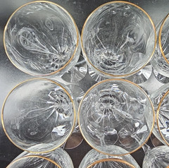 (12) Lenox Encore Gold Wine Glasses Set Elegant Crystal Clear Swirl Stemware Lot
