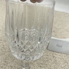 Fostoria Crystal Stratton Pattern Water Goblet 6 1/2″ HEAVY & BEAUTIFUL