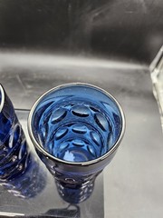 Tiara 14 Oz Flat Iced Tea Glasses/Tumblers In The Crown Imperial Blue Lot (2)