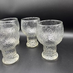 LOT OF 5 Littala Kekkerit Large 5” Water Wine Glasses Goblets Timo Sarpaneva