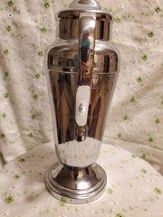 VTG DEPR ERA ART DECO FARBERWARE COCKTAIL SHAKER CHROME PLATED
