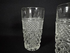 Vintage Anchor Hocking Wexford Glass Tumblers 5.5″ Tall 11 oz Set of 4