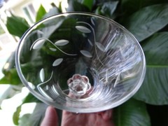 Mid Century Modern Libbey Glass Clear Windswept Liquor Cocktail Stem 3001 EUC